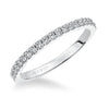 Artcarved Bridal Mounted with Side Stones Classic Halo Diamond Wedding Band Kate 14K White Gold