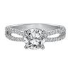 Artcarved Bridal Mounted with CZ Center Contemporary Engagement Ring Melanie 14K White Gold