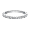 Artcarved Bridal Mounted with Side Stones Classic Diamond Wedding Band Robyn 14K White Gold