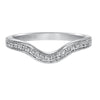 Artcarved Bridal Mounted with Side Stones Vintage Milgrain Halo Diamond Wedding Band Daniella 14K White Gold