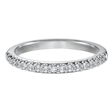 Artcarved Bridal Mounted with Side Stones Classic Diamond Wedding Band Francine 14K White Gold