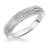 Artcarved Bridal Mounted with Side Stones Contemporary Diamond Wedding Band Kelsie 14K White Gold