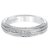 Artcarved Bridal Mounted with Side Stones Contemporary Diamond Wedding Band Kelsie 14K White Gold