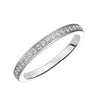 Artcarved Bridal Mounted with Side Stones Contemporary Diamond Wedding Band Marissa 14K White Gold