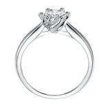 Artcarved Bridal Unmounted No Stones Classic Solitaire Engagement Ring Abigail 14K White Gold