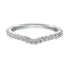 Artcarved Bridal Mounted with Side Stones Classic Solitaire Diamond Wedding Band Abigail 14K White Gold