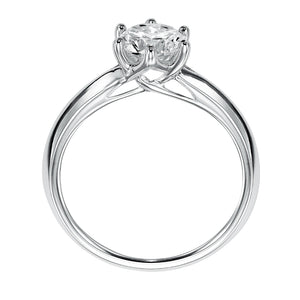 Artcarved Bridal Mounted with CZ Center Classic Solitaire Engagement Ring Stacy 14K White Gold