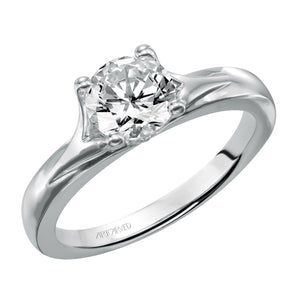 Artcarved Bridal Unmounted No Stones Classic Solitaire Engagement Ring Monica 14K White Gold