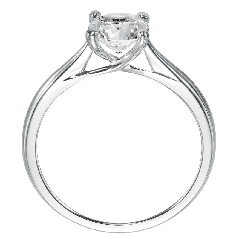 Artcarved Bridal Unmounted No Stones Classic Solitaire Engagement Ring Lindsey 14K White Gold