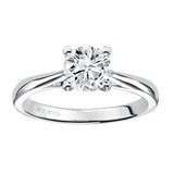 Artcarved Bridal Unmounted No Stones Classic Solitaire Engagement Ring Lindsey 14K White Gold