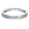 Artcarved Bridal Mounted with Side Stones Classic Diamond Wedding Band Jillian 14K White Gold