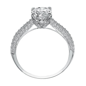 Artcarved Bridal Mounted with CZ Center Classic Engagement Ring Colleen 14K White Gold