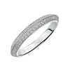 Artcarved Bridal Mounted with Side Stones Vintage Diamond Wedding Band Bridget 14K White Gold