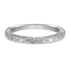 Artcarved Bridal Band No Stones Vintage Engraved Solitaire Engagement Ring Bernadette 14K White Gold