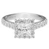 Artcarved Bridal Mounted with CZ Center Classic Halo Engagement Ring Yolanda 14K White Gold