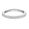 Artcarved Bridal Mounted with Side Stones Classic Halo Diamond Wedding Band Genesis 14K White Gold