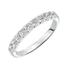 Artcarved Bridal Mounted with Side Stones Classic Halo Diamond Wedding Band Gabby 14K White Gold