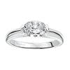 Artcarved Bridal Mounted with CZ Center Contemporary Engagement Ring Leona 14K White Gold