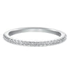 Artcarved Bridal Mounted with Side Stones Contemporary Diamond Wedding Band Jacqueline 14K White Gold