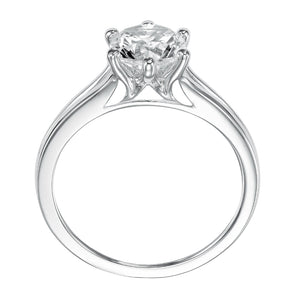 Artcarved Bridal Unmounted No Stones Classic Solitaire Engagement Ring Sylvia 14K White Gold