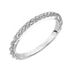 Artcarved Bridal Mounted with Side Stones Contemporary Twist Diamond Wedding Band Meadow 14K White Gold