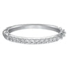 Artcarved Bridal Mounted with Side Stones Contemporary Twist Diamond Wedding Band Meadow 14K White Gold