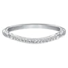 Artcarved Bridal Mounted with Side Stones Contemporary Diamond Wedding Band Regina 14K White Gold