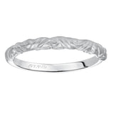 Artcarved Bridal Band No Stones Vintage Wedding Band Kyle 14K White Gold