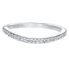 Artcarved Bridal Mounted with Side Stones Contemporary Floral Diamond Wedding Band Milena 14K White Gold