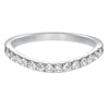 Artcarved Bridal Mounted with Side Stones Contemporary Bezel Halo Diamond Wedding Band Irina 14K White Gold