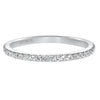 Artcarved Bridal Mounted with Side Stones Classic Diamond Wedding Band Sybil 14K White Gold