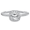 Artcarved Bridal Mounted with CZ Center Contemporary Halo Engagement Ring Darla 14K White Gold