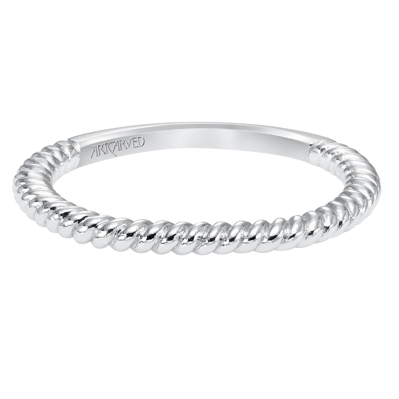 Artcarved Bridal Band No Stones Contemporary Wedding Band Darla 14K White Gold