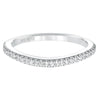 Artcarved Bridal Mounted with Side Stones Contemporary Bezel Halo Diamond Wedding Band Ciana 14K White Gold