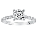 Artcarved Bridal Semi-Mounted with Side Stones Classic Diamond Engagement Ring Willa 14K White Gold