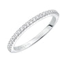 Artcarved Bridal Mounted with Side Stones Classic Diamond Wedding Band Willa 14K White Gold