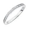 Artcarved Bridal Mounted with Side Stones Classic Diamond Wedding Band Mimi 14K White Gold