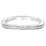 Artcarved Bridal Mounted with Side Stones Classic Diamond Wedding Band Mimi 14K White Gold