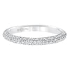 Artcarved Bridal Mounted with Side Stones Classic Pave Diamond Wedding Band Blair 14K White Gold