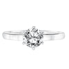 Artcarved Bridal Mounted with CZ Center Classic Solitaire Engagement Ring Chivon 14K White Gold