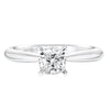 Artcarved Bridal Semi-Mounted with Side Stones Classic Solitaire Engagement Ring Paige 14K White Gold