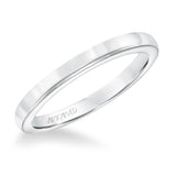 Artcarved Bridal Band No Stones Classic Solitaire Wedding Band Nelly 14K White Gold