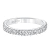 Artcarved Bridal Mounted with Side Stones Classic Diamond Wedding Band Pippa 14K White Gold