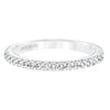 Artcarved Bridal Mounted with Side Stones Classic Halo Diamond Wedding Band Emme 14K White Gold