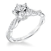 Artcarved Bridal Mounted with CZ Center Contemporary Twist Engagement Ring Marnie 14K White Gold