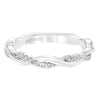 Artcarved Bridal Mounted with Side Stones Contemporary Twist Diamond Wedding Band Marnie 14K White Gold