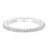 Artcarved Bridal Mounted with Side Stones Classic Halo Diamond Wedding Band Leighton 14K White Gold