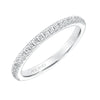 Artcarved Bridal Mounted with Side Stones Classic Halo Diamond Wedding Band Maisy 14K White Gold