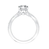 Artcarved Bridal Mounted with CZ Center Contemporary Twist Diamond Engagement Ring Tate 14K White Gold