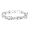 Artcarved Bridal Mounted with Side Stones Contemporary Twist Diamond Wedding Band Rhea 14K White Gold